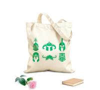 AILOONG Bolsa de compras de lona de algodón Armadura de cascos vikingos, gladiadores, caballeros y guerreros medievales Tela de 340g/m² de grosor Se usa como bolsa de regalo