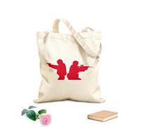 AILOONG Bolsa de compras de lona de algodón Armas militares del ejército de soldados estadounidenses Tela de 340g/m² de grosor Se usa como bolsa de regalo