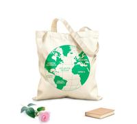 AILOONG Bolsa de compras de lona de algodón Atlas del mapa mundial Continentes África Europa América del Norte Tela de 340g/m² de grosor Se usa como bolsa de regalo