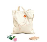AILOONG Bolsa de compras de lona de algodón atractivo Retro Mujer Dama Chicago Hermosa Chica Tela de 340g/m² de grosor Se usa como bolsa de regalo