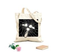 AILOONG Bolsa de compras de lona de algodón Balas, pistolas, chupitos, grietas, objetivo Tela de 12 oz de grosor Se usa como bolsa de regalo 35x40cm Grande