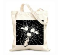 AILOONG Bolsa de compras de lona de algodón Balas, pistolas, chupitos, grietas, objetivo Tela de 12 oz de grosor Se usa como bolsa de regalo 35x40cm Grande