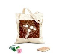 AILOONG Bolsa de compras de lona de algodón Balas, pistolas, chupitos, grietas, objetivo Tela de 340g/m² de grosor Se usa como bolsa de regalo