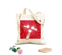 AILOONG Bolsa de compras de lona de algodón Balas, pistolas, chupitos, grietas, objetivo Tela de 340g/m² de grosor Se usa como bolsa de regalo