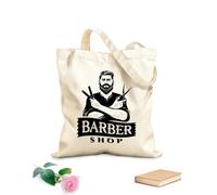 AILOONG Bolsa de compras de lona de algodón Barbería tradicional Master Man's Hair Studio Tela de 12 oz de grosor Se usa como bolsa de regalo 25x30cm Pequeño