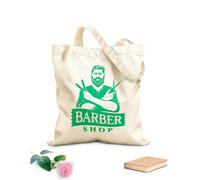 AILOONG Bolsa de compras de lona de algodón Barbería tradicional Master Man's Hair Studio Tela de 340g/m² de grosor Se usa como bolsa de regalo