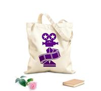 AILOONG Bolsa de compras de lona de algodón Cine Películas Cámara Película Mejor Actriz Estrellas Tela de 340g/m² de grosor Se usa como bolsa de regalo