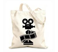 AILOONG Bolsa de compras de lona de algodón Cine Películas Cámara Película Mejor Actriz Estrellas Tela de 12 oz de grosor Se usa como bolsa de regalo 35x40cm Grande