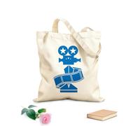 AILOONG Bolsa de compras de lona de algodón Cine Películas Cámara Película Mejor Actriz Estrellas Tela de 340g/m² de grosor Se usa como bolsa de regalo