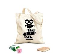 AILOONG Bolsa de compras de lona de algodón Cine Películas Cámara Película Mejor Actriz Estrellas Tela de 12 oz de grosor Se usa como bolsa de regalo 31x36cm Mediano