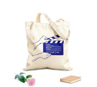 AILOONG Bolsa de compras de lona de algodón Claqueta Cine Realización de películas Película Tela de 340g/m² de grosor Se usa como bolsa de regalo
