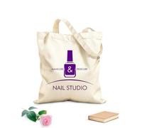 AILOONG Bolsa de compras de lona de algodón Estudio de uñas Laca Manicura Pedicura Salón Tela de 340g/m² de grosor Se usa como bolsa de regalo