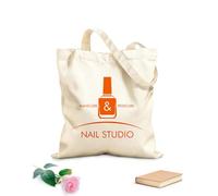 AILOONG Bolsa de compras de lona de algodón Estudio de uñas Laca Manicura Pedicura Salón Tela de 340g/m² de grosor Se usa como bolsa de regalo