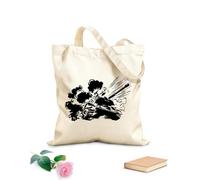 AILOONG Bolsa de compras de lona de algodón Garaje de guerra de tanques militares, habitación para niños Tela de 12 oz de grosor Se usa como bolsa de regalo 35x40cm Grande