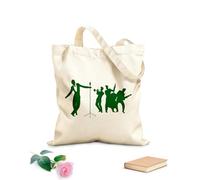 AILOONG Bolsa de compras de lona de algodón Instrumentos musicales del club de bandas de jazz y blues Tela de 340g/m² de grosor Se usa como bolsa de regalo