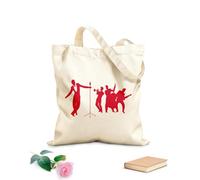 AILOONG Bolsa de compras de lona de algodón Instrumentos musicales del club de bandas de jazz y blues Tela de 340g/m² de grosor Se usa como bolsa de regalo