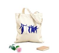 AILOONG Bolsa de compras de lona de algodón Instrumentos musicales del club de bandas de jazz y blues Tela de 340g/m² de grosor Se usa como bolsa de regalo