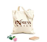 AILOONG Bolsa de compras de lona de algodón Logotipo de cotización de Express Nails para salón de belleza Tela de 340g/m² de grosor Se usa como bolsa de regalo