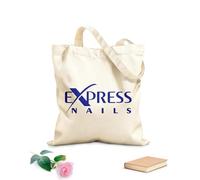 AILOONG Bolsa de compras de lona de algodón Logotipo de cotización de Express Nails para salón de belleza Tela de 340g/m² de grosor Se usa como bolsa de regalo