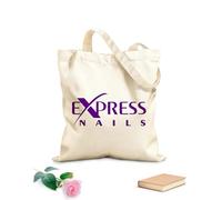 AILOONG Bolsa de compras de lona de algodón Logotipo de cotización de Express Nails para salón de belleza Tela de 340g/m² de grosor Se usa como bolsa de regalo