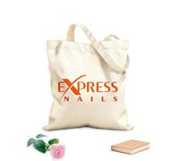 AILOONG Bolsa de compras de lona de algodón Logotipo de cotización de Express Nails para salón de belleza Tela de 340g/m² de grosor Se usa como bolsa de regalo