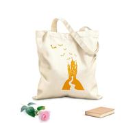 AILOONG Bolsa de compras de lona de algodón Murciélagos de Halloween del castillo gótico de Drácula Tela de 340g/m² de grosor Se usa como bolsa de regalo