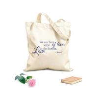 AILOONG Bolsa de compras de lona de algodón Nacemos del amor. El amor es nuestra madre. Rumi Tela de 340g/m² de grosor Bolsa para dibujar