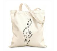 AILOONG Bolsa de compras de lona de algodón Notas musicales abstractas de clave de sol melodiosas Tela de 12 oz de grosor Se usa como bolsa de regalo 35x40cm Grande