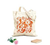 AILOONG Bolsa de compras de lona de algodón Silueta de sirena de fantasía de cuento de hadas estilo princesa marina Tela de 340g/m² de grosor Se usa como bolsa de regalo