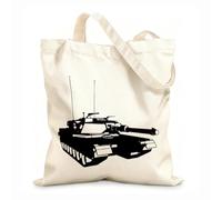 AILOONG Bolsa de compras de lona de algodón Tanque Militar Guerra Niños Niños Tela de 12 oz de grosor Se usa como bolsa de regalo 31x36cm Mediano