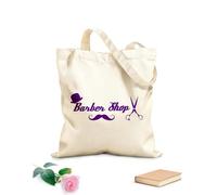 AILOONG Bolsa de compras de lona de algodón Tijeras para bigote, peluquería y peluquería Tela de 340g/m² de grosor Se usa como bolsa de regalo