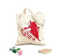 AILOONG Bolsa de compras reutilizable A los músicos africanos les encanta tocar el piano, el jazz y el blues. Tela de 340g/m² de grosor Eslogan personalizable