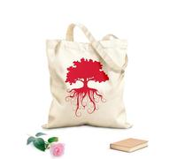 AILOONG Bolsa de compras reutilizable Árbol genealógico Raíces Ecología Natural Tela de 340g/m² de grosor Eslogan personalizable