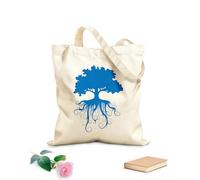 AILOONG Bolsa de compras reutilizable Árbol genealógico Raíces Ecología Natural Tela de 340g/m² de grosor Eslogan personalizable
