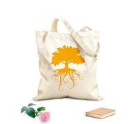 AILOONG Bolsa de compras reutilizable Árbol genealógico Raíces Ecología Natural Tela de 340g/m² de grosor Eslogan personalizable