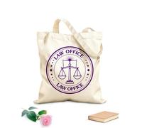 AILOONG Bolsa de compras reutilizable Bufete de abogados Libra Justice Court G Tela de 340g/m² de grosor Eslogan personalizable