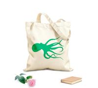 AILOONG Bolsa de compras reutilizable Hogar viviente de pulpo Tela de 340g/m² de grosor Eslogan personalizable