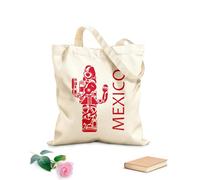 AILOONG Bolsa de compras reutilizable México América Latina Cactus Grande Mexicano Tela de 340g/m² de grosor Eslogan personalizable