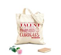 AILOONG Bolsa de compras reutilizable No tengo talentos especiales. Solo soy apasionadamente curioso. Albert Einstein Tela de 340g/m² de grosor Se usa como neceser