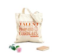 AILOONG Bolsa de compras reutilizable No tengo talentos especiales. Solo soy apasionadamente curioso. Albert Einstein Tela de 340g/m² de grosor Se usa como neceser