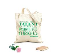 AILOONG Bolsa de compras reutilizable No tengo talentos especiales. Solo soy apasionadamente curioso. Albert Einstein Tela de 340g/m² de grosor Se usa como neceser