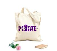 AILOONG Bolsa de compras reutilizable Rueda marina pirata para niños, esqueleto marino Tela de 340g/m² de grosor Eslogan personalizable