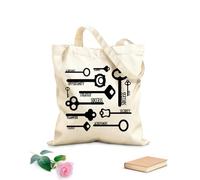 AILOONG Bolsa de compras reutilizable Tela de 12 oz de grosor Claves para el éxito de la estrategia de seguridad del espacio de oficina Eslogan personalizable 25x30cm Pequeño