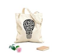 AILOONG Bolsa de compras reutilizable Tela de 12 oz de grosor gran idea solución creativa imaginación inspiración perspicacia Eslogan personalizable 25x30cm Pequeño