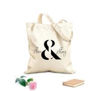 AILOONG Bolsa de compras reutilizable Tela de 12 oz de grosor Nuestro Hogar Nuestra Historia Letras Palabras Vivas Eslogan personalizable 31x36cm Mediano