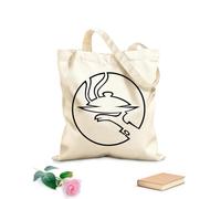 AILOONG Bolsa de compras reutilizable Tela de 12 oz de grosor Símbolo del menú del restaurante, cafetería, bar, comida y bebidas Eslogan personalizable 31x36cm Mediano