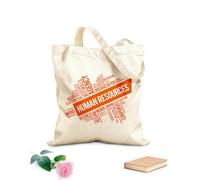 AILOONG Bolsa de compras reutilizable Tela de 340g/m² de grosor Departamento de Recursos Humanos Agencia de RRHH Idea Eslogan personalizable