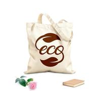 AILOONG Bolsa de compras reutilizable Tela de 340g/m² de grosor Ecología Eco Palabra Logotipo Hojas Naturales Eslogan personalizable