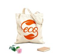 AILOONG Bolsa de compras reutilizable Tela de 340g/m² de grosor Ecología Eco Palabra Logotipo Hojas Naturales Eslogan personalizable