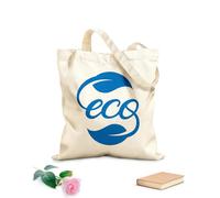 AILOONG Bolsa de compras reutilizable Tela de 340g/m² de grosor Ecología Eco Palabra Logotipo Hojas Naturales Eslogan personalizable